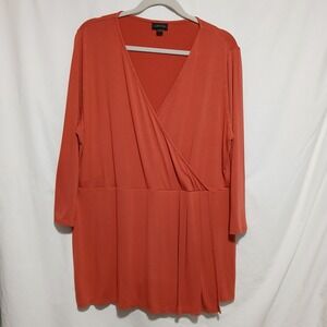 J. Jill Wear Ever Collection Tunic Top‎ Blouse 3/4 Sleeve V-Neck Size L